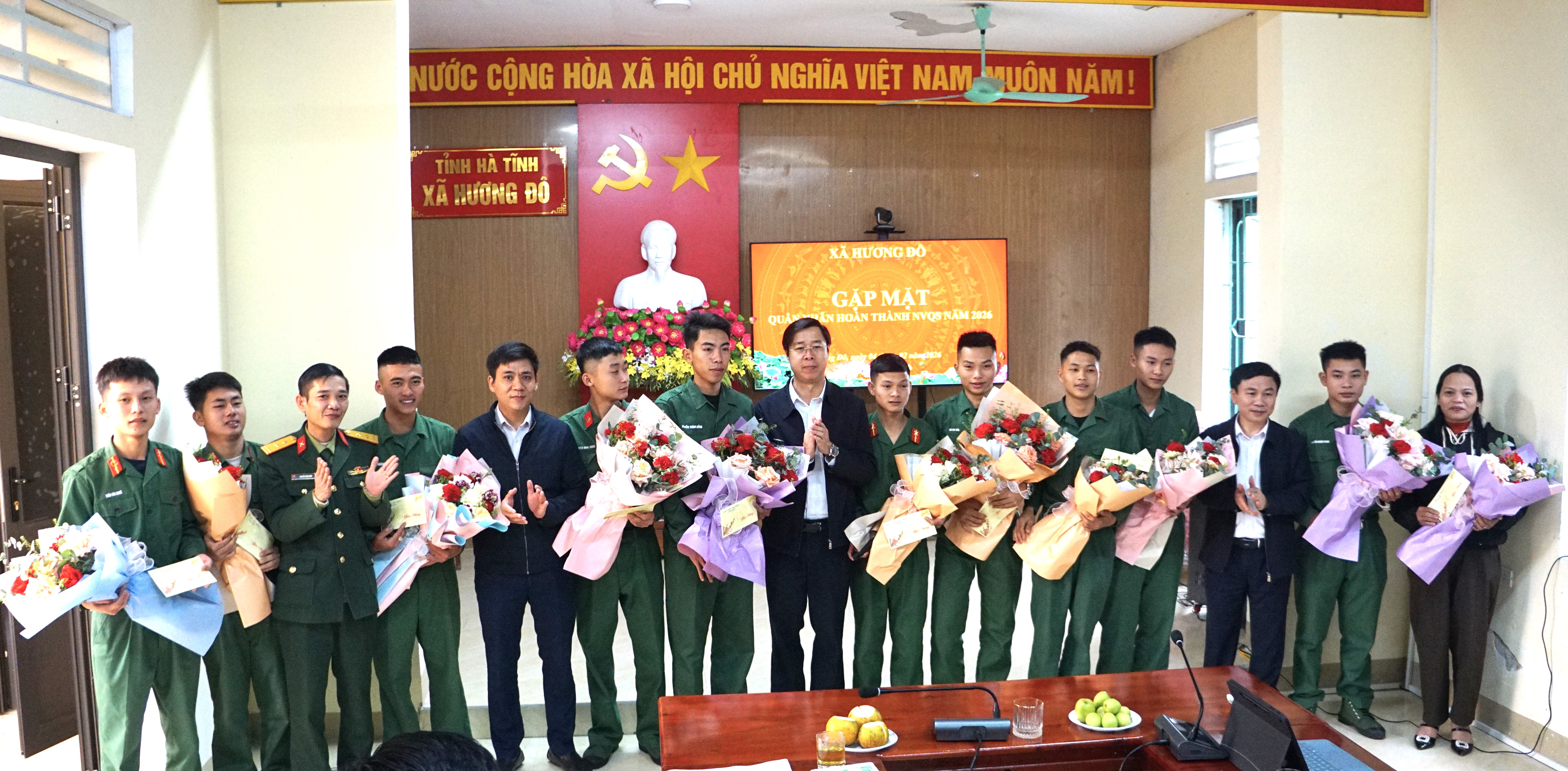 Xã Hương Đô Gặp mặt quân nhân xuất ngũ trở về địa phương năm 2026