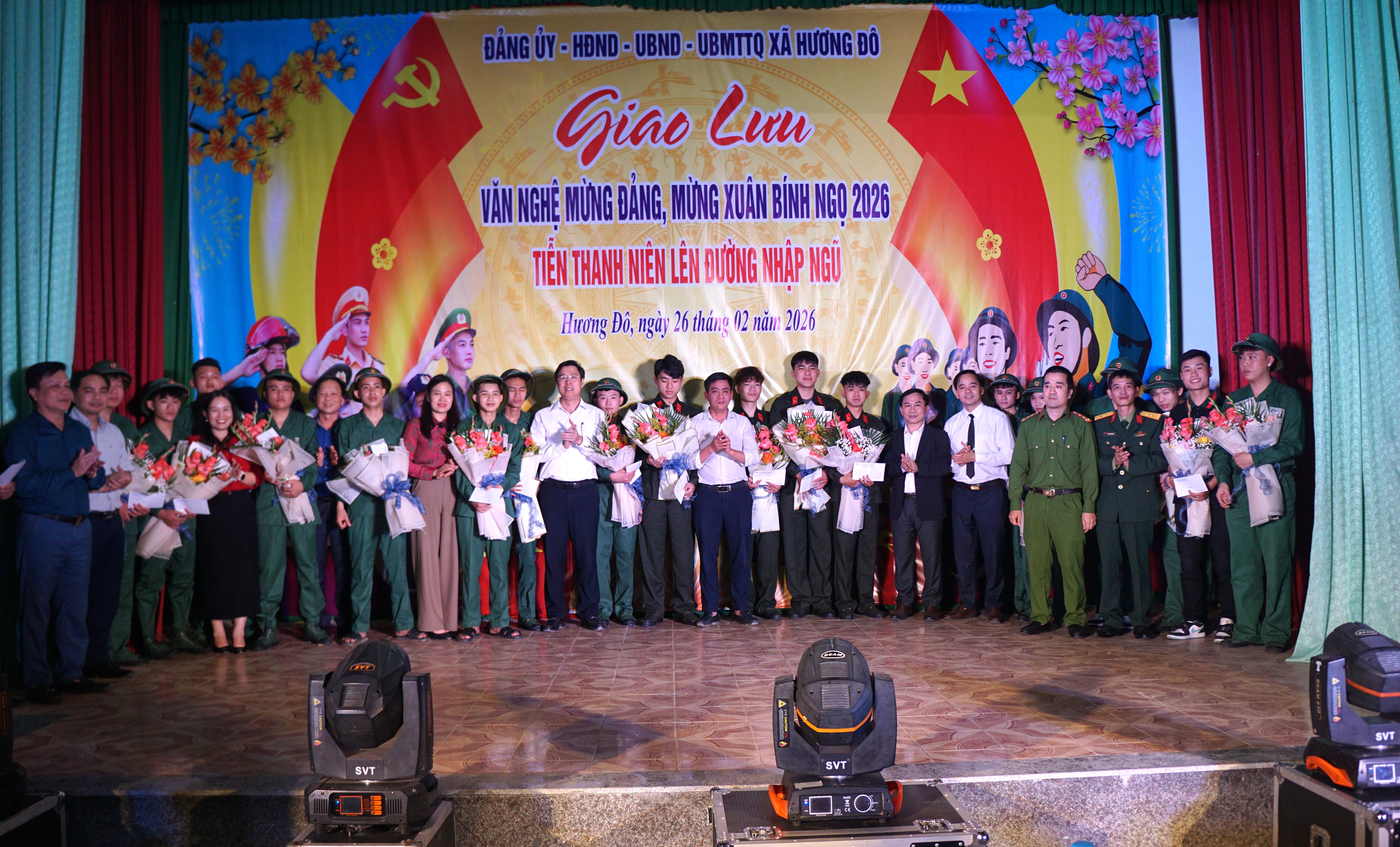 Xã Hương Đô tổ chức Đêm giao lưu văn nghệ “Mừng Đảng – Mừng Xuân – Tiễn anh lên đường” 