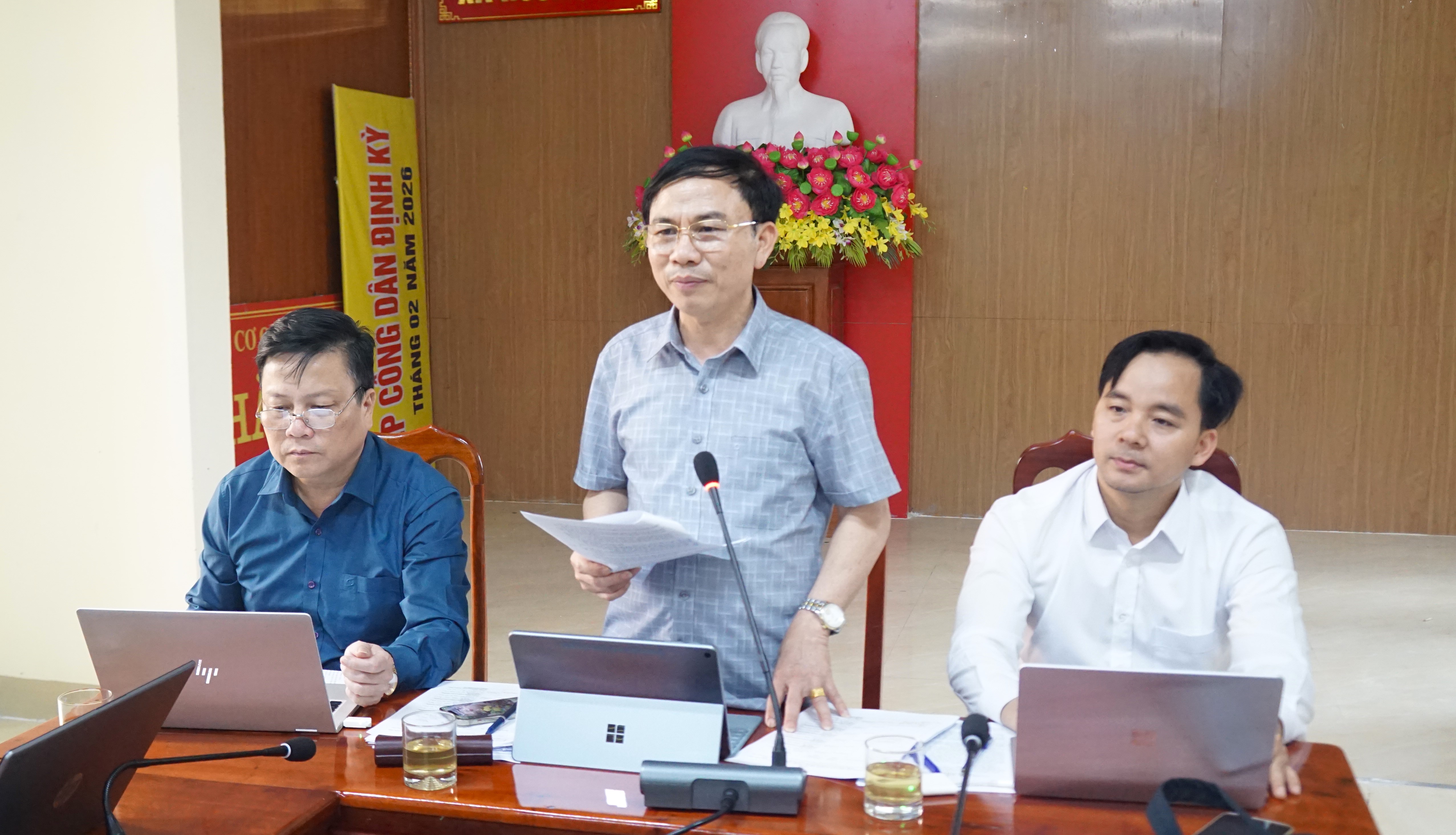 Ủy ban nhân dân xã Hương Đô tổ chức hội nghị đánh giá tình hình thực hiện nhiệm vụ tháng 02, triển khai nhiệm vụ trọng tâm tháng 03 năm 2026