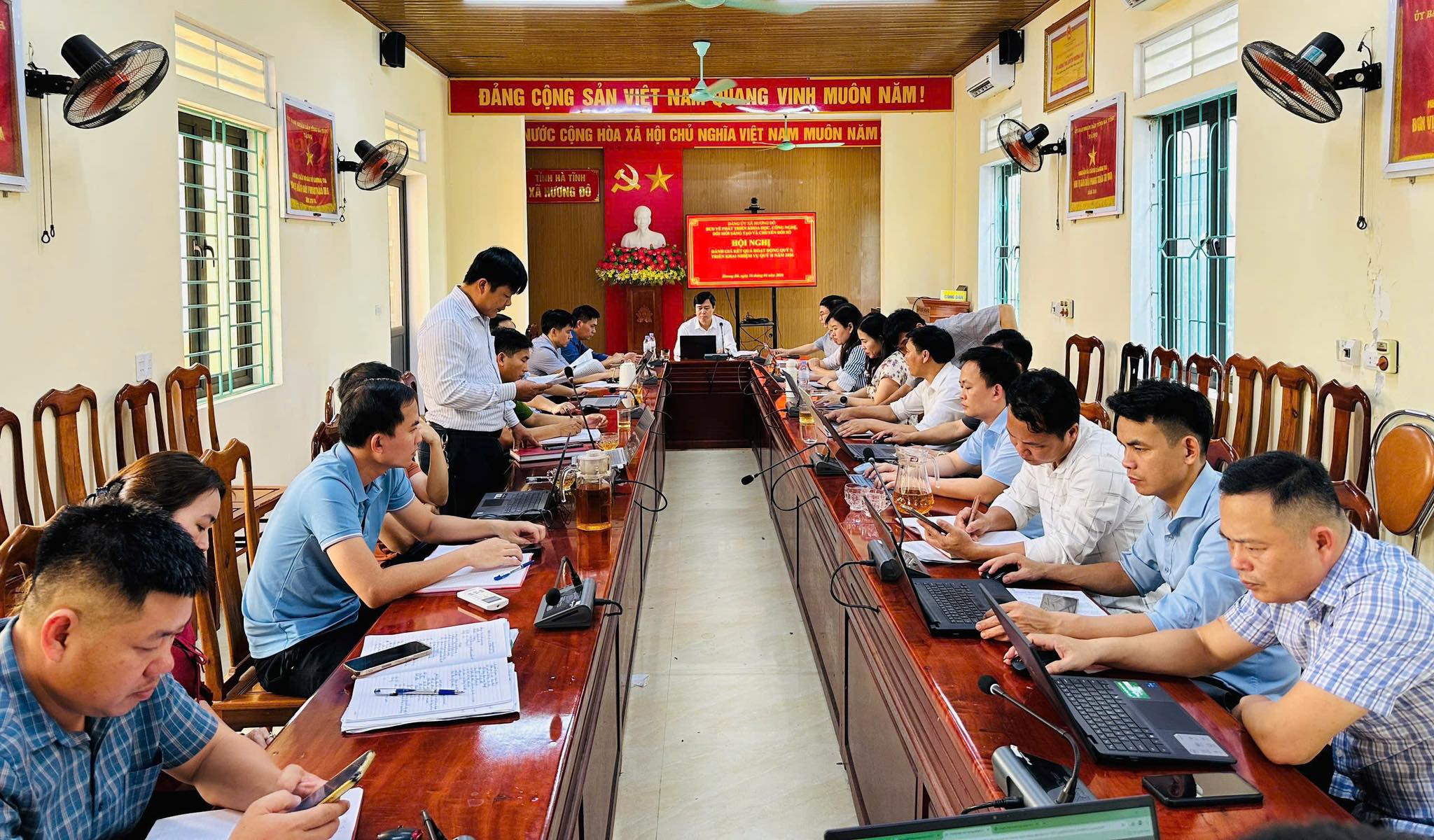  Ban Chỉ đạo xã về phát triển khoa học công nghệ, đổi mới sáng tạo và chuyển đổi số xã Hương Đô tổ chức Hội nghị sơ kết Quý I, triển khai nhiệm vụ Quý II/2026