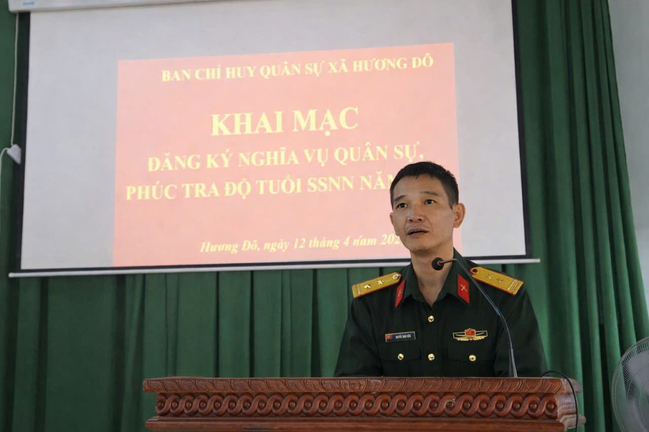 Hương Đô tổ chức đăng ký nghĩa vụ quân sự lần đầu cho công dân tuổi 17 năm 2026