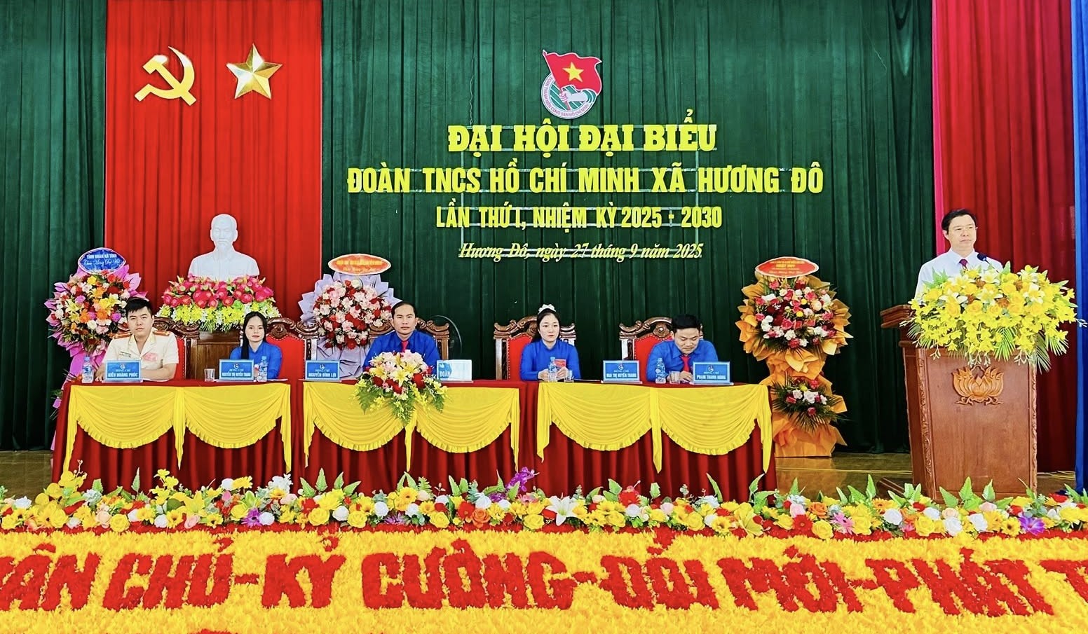 Đại hội đại biểu Đoàn TNCS Hồ Chí Minh xã Hương Đô lần thứ I, nhiệm kỳ 2025-2030 thành công tốt đẹp
