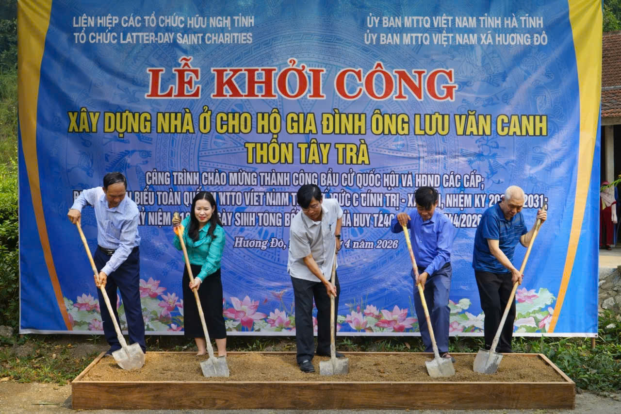 Khởi công nhà ở cho hộ khó khăn – lan tỏa nghĩa tình tại thôn Tây Trà, xã Hương Đô