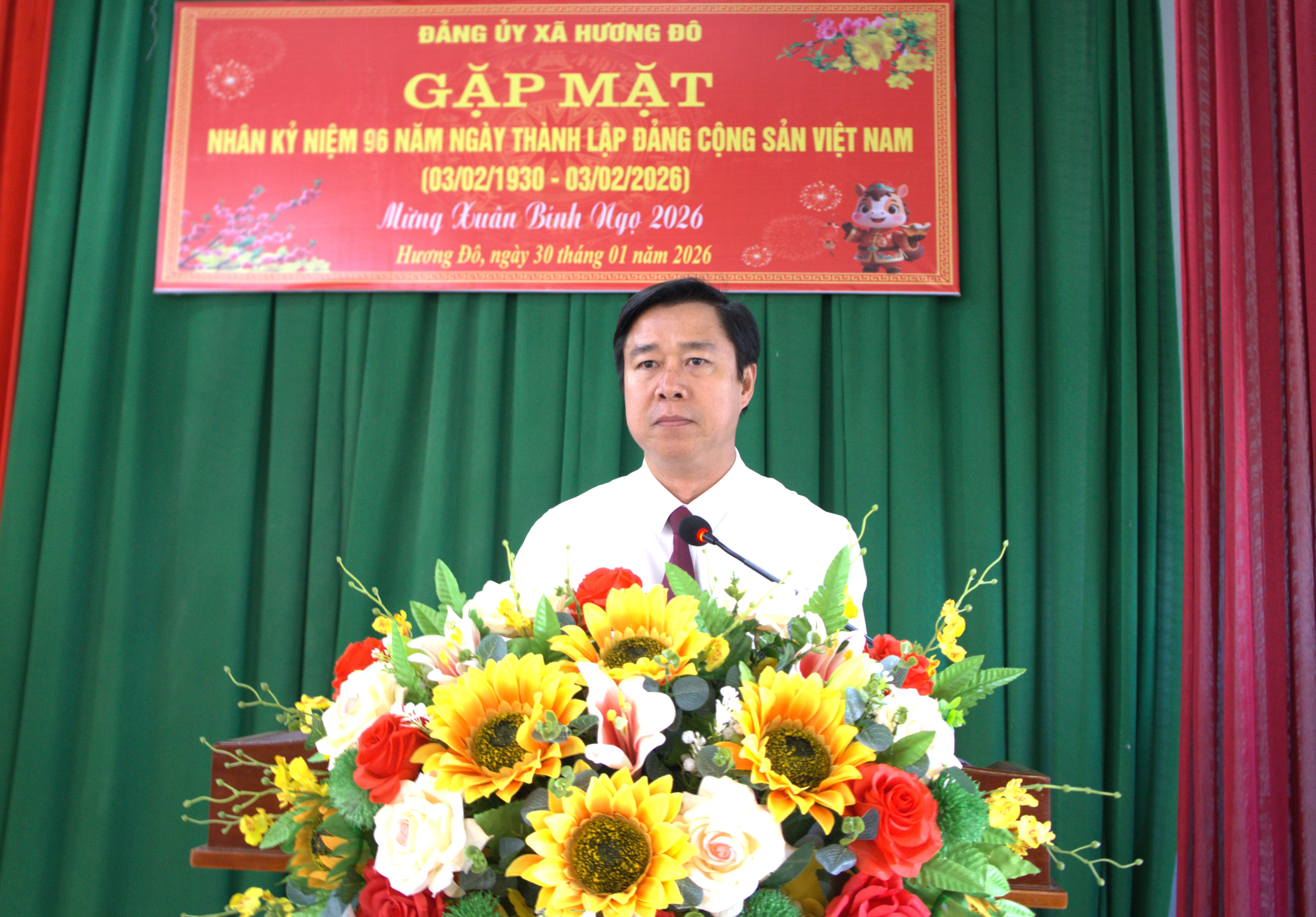Đảng ủy xã Hương Đô tổ chức gặp mặt kỷ niệm 96 năm Ngày thành lập Đảng và mừng Xuân Bính Ngọ 2026