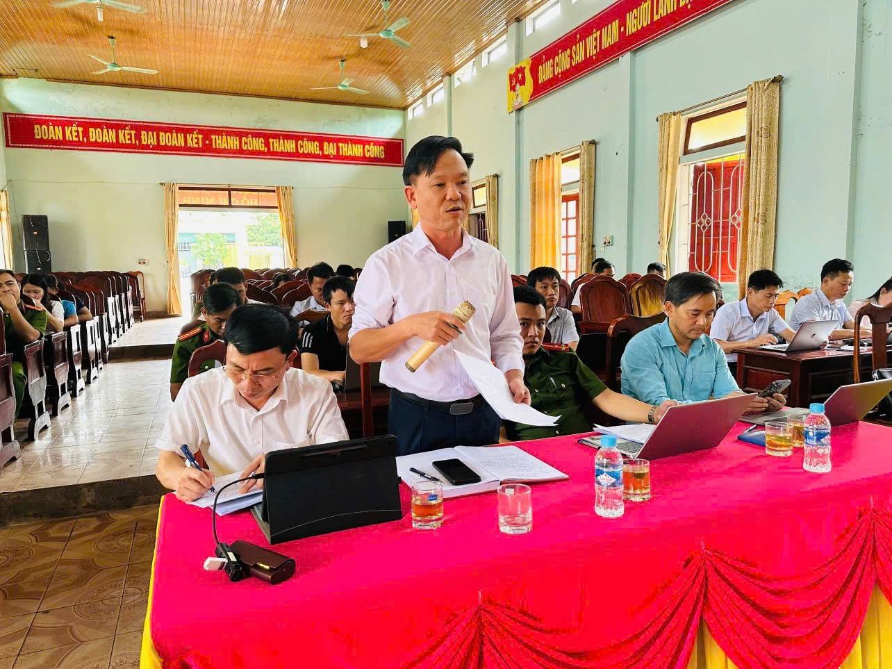 Đảng ủy xã Hương Đô tổ chức Hội nghị làm việc với các Đoàn công tác chỉ đạo thôn, Chi bộ trực thuộc