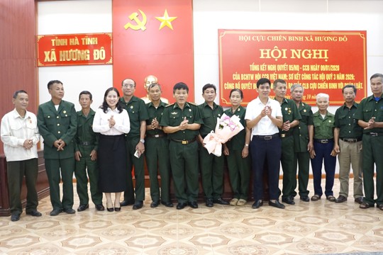 Hội Cựu chiến binh xã Hương Đô tổ chức hội nghị tổng kết thực hiện Nghị quyết số 05, sơ kết công tác Hội quý III năm 2026 và ra mắt Câu lạc bộ “Cựu chiến binh với pháp luật”