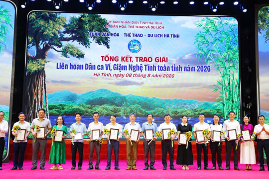 Hương Đô đạt giải tiết mục xuất sắc tại Liên hoan Dân ca Ví, Giặm Nghệ Tĩnh toàn tỉnh năm 2026