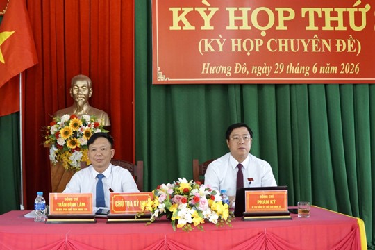 HĐND xã Hương Đô tổ chức kỳ họp thứ 2 (kỳ họp chuyên đề) khóa XXII, nhiệm kỳ 2026 – 2031 