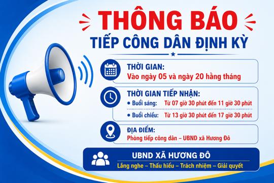 Thông báo lịch tiếp công dân