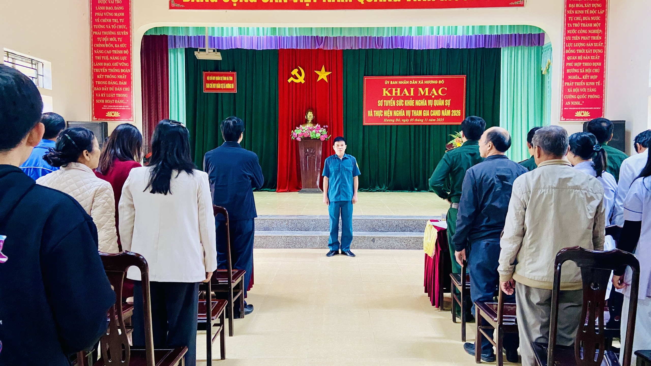 Xã Hương Đô khai mạc khám sơ tuyển sức khỏe nghĩa vụ quân sự và nghĩa vụ công an nhân dân năm 2026 